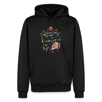 Out of the way: Here comes a kindergartner - Men’s Premium Organic Hoodie - black - Front - Nico (187cm)