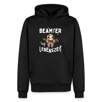 Beamter auf Lebenszeit - Männer Premium Bio Hoodie - Schwarz - Vorne - Nico (187cm)