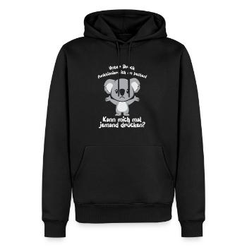 Unter Druck Funktioniere Ich Am Besten - Männer Premium Bio Hoodie - Schwarz - Vorne - Nico (187cm)