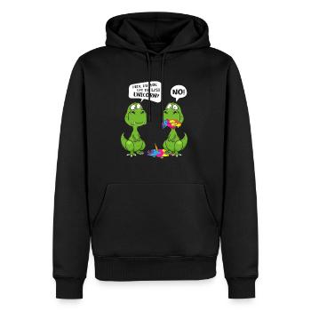 Dude Did You Eat The Last Unicorn - Männer Premium Bio Hoodie - Schwarz - Vorne - Nico (187cm)