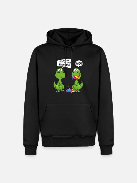 Dude spiste du den sidste enhjørning - Herre Premium økologisk hoodie - sort