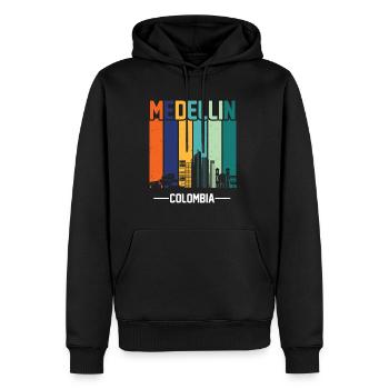 Medellin Kolumbien Kolumbianer Geschenk Colombia - Männer Premium Bio Hoodie - Schwarz - Vorne - Nico (187cm)