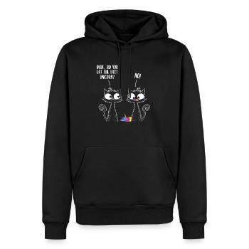 Dude Did You Eat The Last Unicorn - Männer Premium Bio Hoodie - Schwarz - Vorne - Nico (187cm)