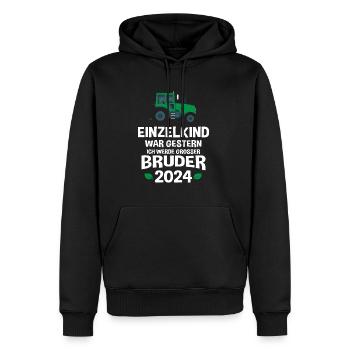 Großer Bruder 2024 - Männer Premium Bio Hoodie - Schwarz - Vorne - Nico (187cm)