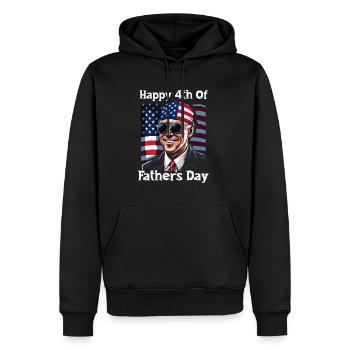 Joe Biden Happy 4th Of Father's Day 4th of July - Männer Premium Bio Hoodie - Schwarz - Vorne - Nico (187cm)