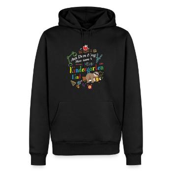 Aus Der Weg Hier Kommt Ein Kindergartenkind - Männer Premium Bio Hoodie - Schwarz - Vorne - Nico (187cm)