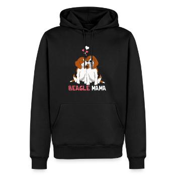 Beste Beagle Mama - Männer Premium Bio Hoodie - Schwarz - Vorne - Nico (187cm)