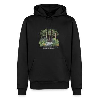 If you're looking for me, I'm in the forest garden - Men’s Premium Organic Hoodie - black - Front - Nico (187cm)