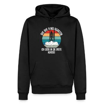 Bye Bye Kindergarten Ich Düse In Die 1. Klasse - Männer Premium Bio Hoodie - Schwarz - Vorne - Nico (187cm)