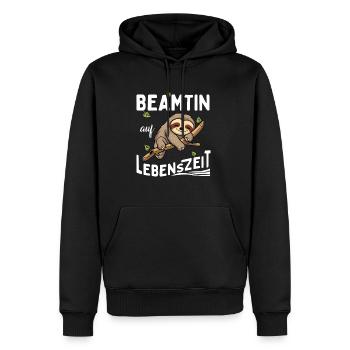 Beamtin auf Lebenszeit Beamter for Life - Männer Premium Bio Hoodie - Schwarz - Vorne - Nico (187cm)