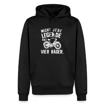 Nicht Jede Legende Hat Vier Räder Moped - Männer Premium Bio Hoodie - Schwarz - Vorne - Nico (187cm)