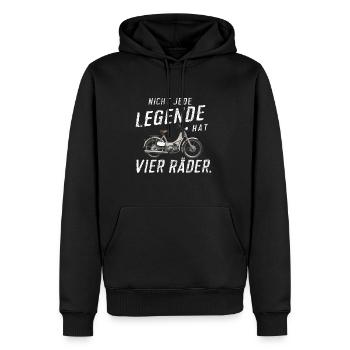 Nicht Jede Legende Hat Vier Räder Mofa - Männer Premium Bio Hoodie - Schwarz - Vorne - Nico (187cm)