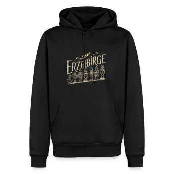 Erzgebirge Tradition Figurine en bois Figurine Motif - Sweat à capuche Premium bio Homme - noir - Devant - Nico (187cm)
