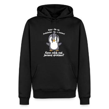 Unter Druck Funktioniere Ich Am Besten - Männer Premium Bio Hoodie - Schwarz - Vorne - Nico (187cm)