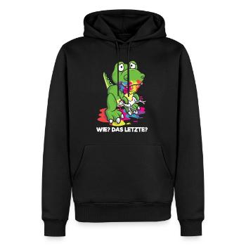 Wie Das Letzte Drache frisst Einhorn - Männer Premium Bio Hoodie - Schwarz - Vorne - Nico (187cm)