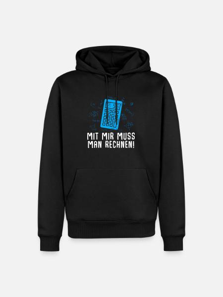 Mathe Mathematik Lehrer Rechner - Männer Premium Bio Hoodie - Schwarz
