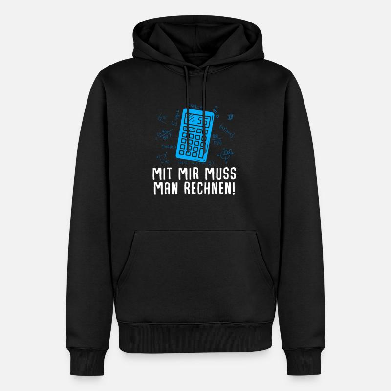 Mathe Mathematik Lehrer Rechner - Männer Premium Bio Hoodie - Schwarz