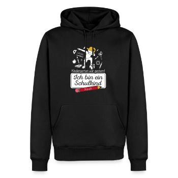 Ich bin ein Schulkind Noah - Männer Premium Bio Hoodie - Schwarz - Vorne - Nico (187cm)