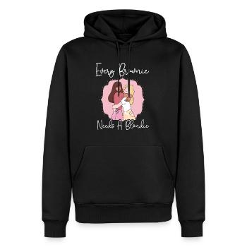 Every Blondie Needs A Brownie - Männer Premium Bio Hoodie - Schwarz - Vorne - Nico (187cm)