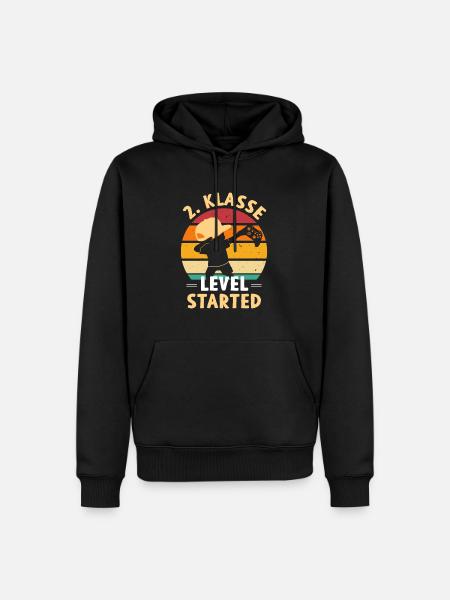 2.Klasse Level Started - Männer Premium Bio Hoodie - Schwarz