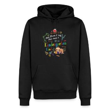 Out of the way: Here comes a kindergartner - Men’s Premium Organic Hoodie - black - Front - Nico (187cm)