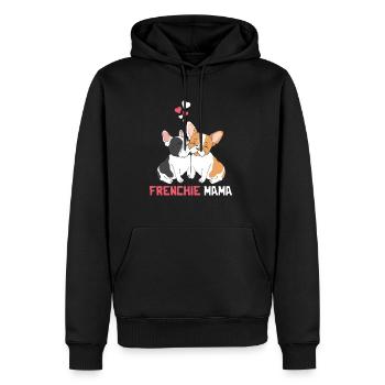 Meilleure maman bouledogue français - Sweat à capuche Premium bio Homme - noir - Devant - Nico (187cm)