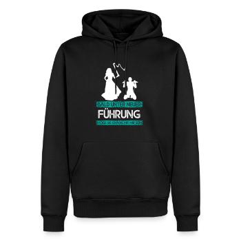 Bald unter neuer Führung - Männer Premium Bio Hoodie - Schwarz - Vorne - Nico (187cm)