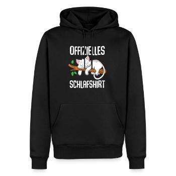 Chemise de nuit officielle pour chat - Sweat à capuche Premium bio Homme - noir - Devant - Nico (187cm)