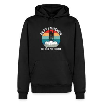 Bye Bye Kindergarten Ich Düse Zur Schule - Männer Premium Bio Hoodie - Schwarz - Vorne - Nico (187cm)