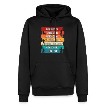 Être le meilleur pêcheur et le meilleur grand-père n’est pas facile - Sweat à capuche Premium bio Homme - noir - Devant - Nico (187cm)