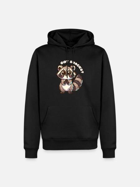 Got Snacks? - Cute Raccoon - Men’s Premium Organic Hoodie - black