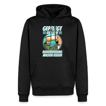 Bien soigné pour avoir une irrigation rénale - Sweat à capuche Premium bio Homme - noir - Devant - Nico (187cm)