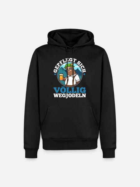 Well-groomed yodelling away completely - Men’s Premium Organic Hoodie - black