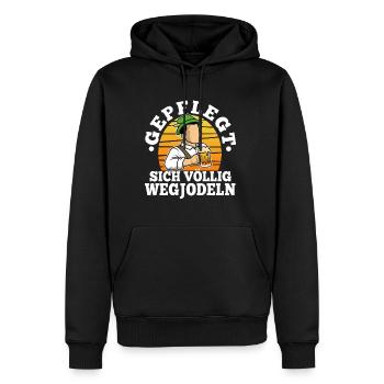 Yodel bien entretenu - Sweat à capuche Premium bio Homme - noir - Devant - Nico (187cm)