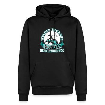 Welder Because Engineers Need Heroes Too - Männer Premium Bio Hoodie - Schwarz - Vorne - Nico (187cm)