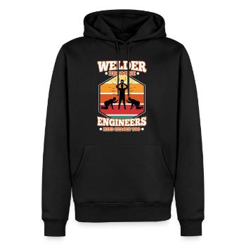 Welder Because Engineers Need Heroes Too - Männer Premium Bio Hoodie - Schwarz - Vorne - Nico (187cm)