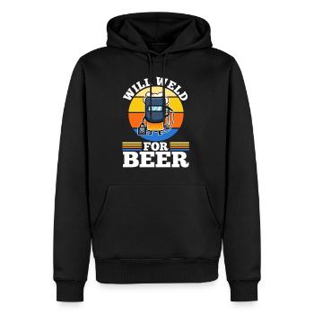 Will weld for beer - Männer Premium Bio Hoodie - Schwarz - Vorne - Nico (187cm)