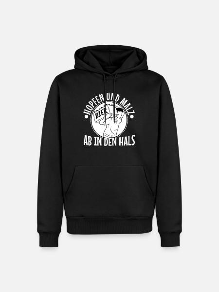Hops and malt - Men’s Premium Organic Hoodie - black