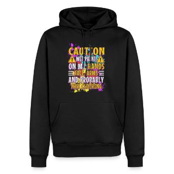 Wet paint - Männer Premium Bio Hoodie - Schwarz - Vorne - Nico (187cm)