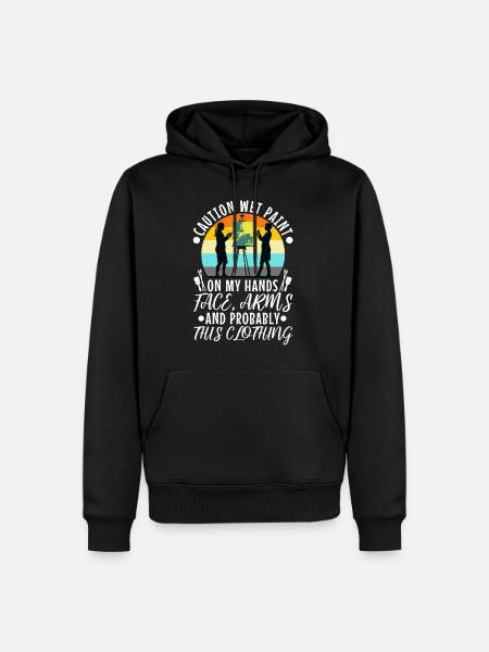 Wet paint - Men’s Premium Organic Hoodie - black
