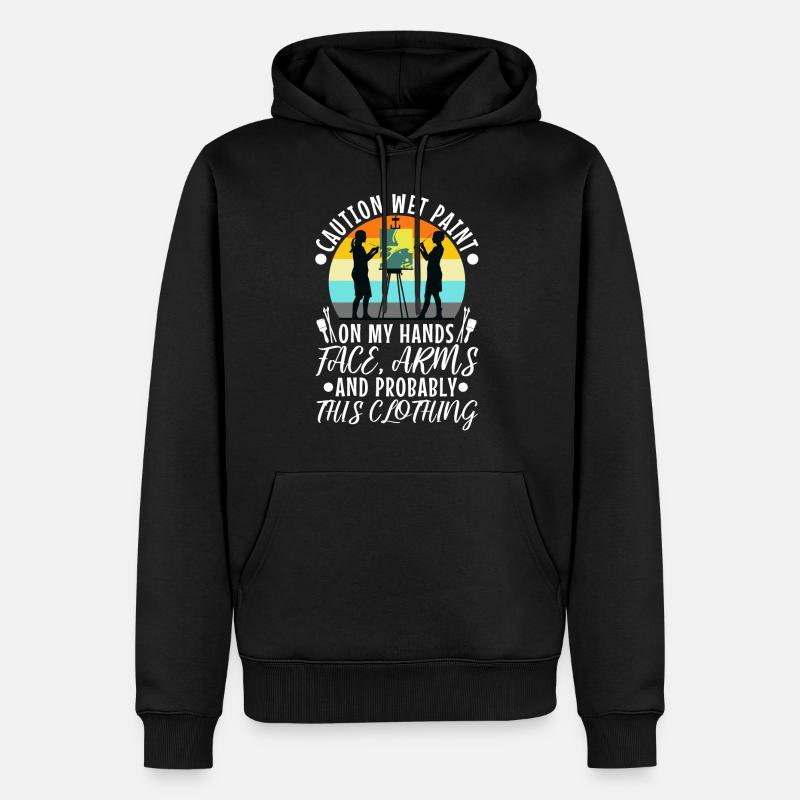 Wet paint - Männer Premium Bio Hoodie - Schwarz
