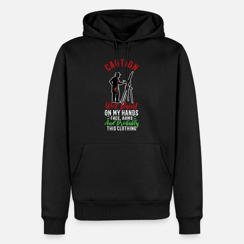 Wet paint - Männer Premium Bio Hoodie - Schwarz
