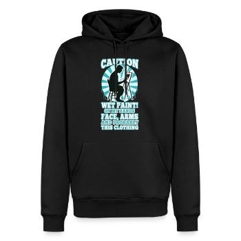 Wet paint - Männer Premium Bio Hoodie - Schwarz - Vorne - Nico (187cm)