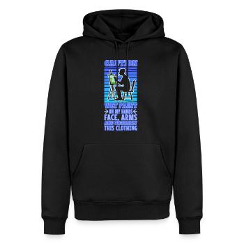 Wet paint - Männer Premium Bio Hoodie - Schwarz - Vorne - Nico (187cm)