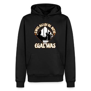 Two alcohols please no matter what - Men’s Premium Organic Hoodie - black - Front - Nico (187cm)