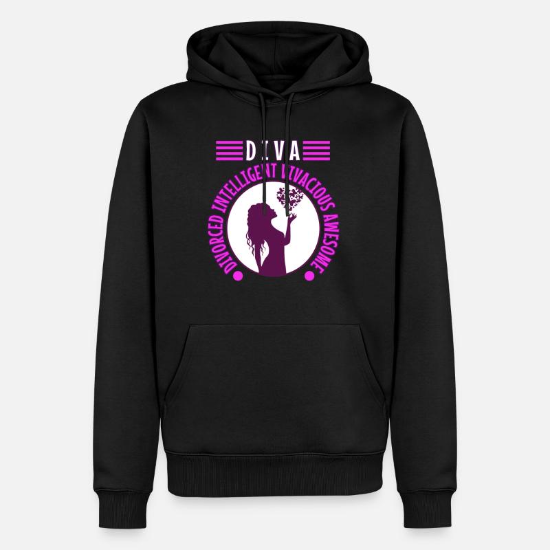 Divorce Diva - Männer Premium Bio Hoodie - Schwarz