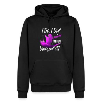 I Do I Did I'm Done - Männer Premium Bio Hoodie - Schwarz - Vorne - Nico (187cm)