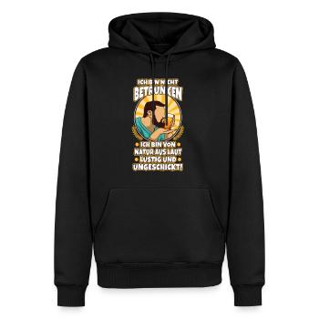 Je ne suis pas ivre, la nature bruyante, drôle et - Sweat à capuche Premium bio Homme - noir - Devant - Nico (187cm)