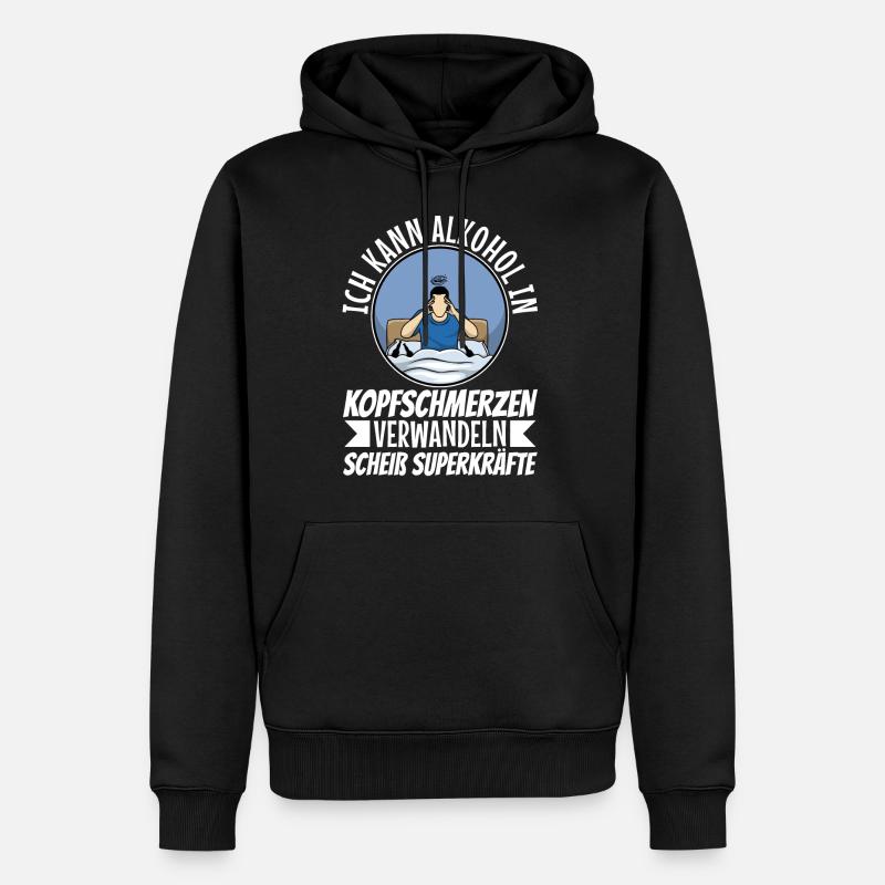 Transformez l’alcool en casse-tête - Sweat à capuche Premium bio Homme - noir