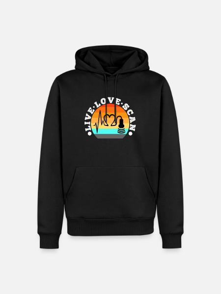 Live Love Scan - Men’s Premium Organic Hoodie - black